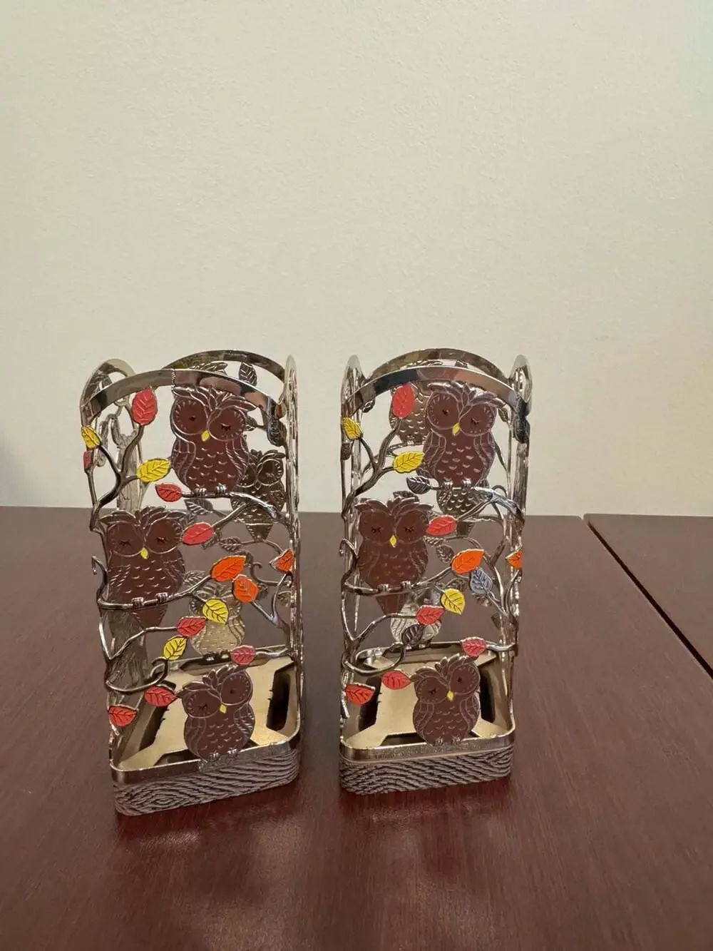 Bath & Body Works Fall Owls Foaming Hand Soap Holder Set of 2